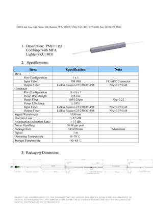 PM(1+1)x1 Combiner